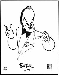 Drawing of Bob Hope by Al Herschfeld