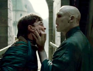 Lord Voldemort and Harry Potter face off for the last time.