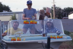 JohnHix, Mike Miller, and Craig Ward exploring the back yard by boat.